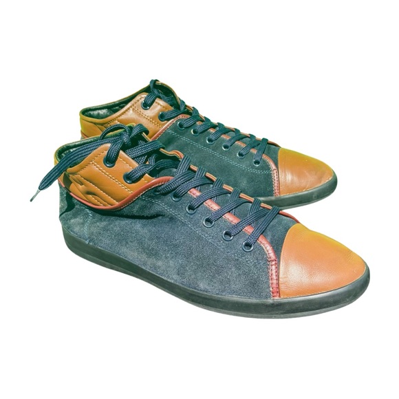 MENS HIGHTOP SUEDE/LEATHER CASUAL SNEAKERS - Picture 2 of 3